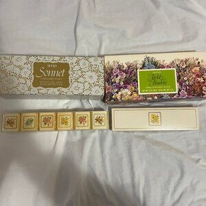 Lot of NOS Vtg 3 Avon Bar Soap Cake Sets & 1 Set of Bath Cubes Guest Bath Hostes